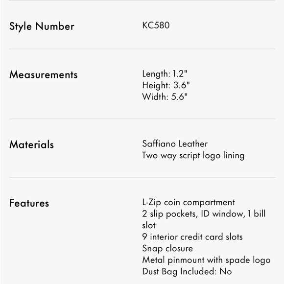 Kate Spade ♠️ Madison Medium Compact Wallet - Picture 4 of 4